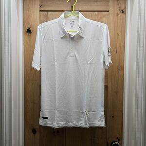Adidas White Polo Golf Shirt for Men XS